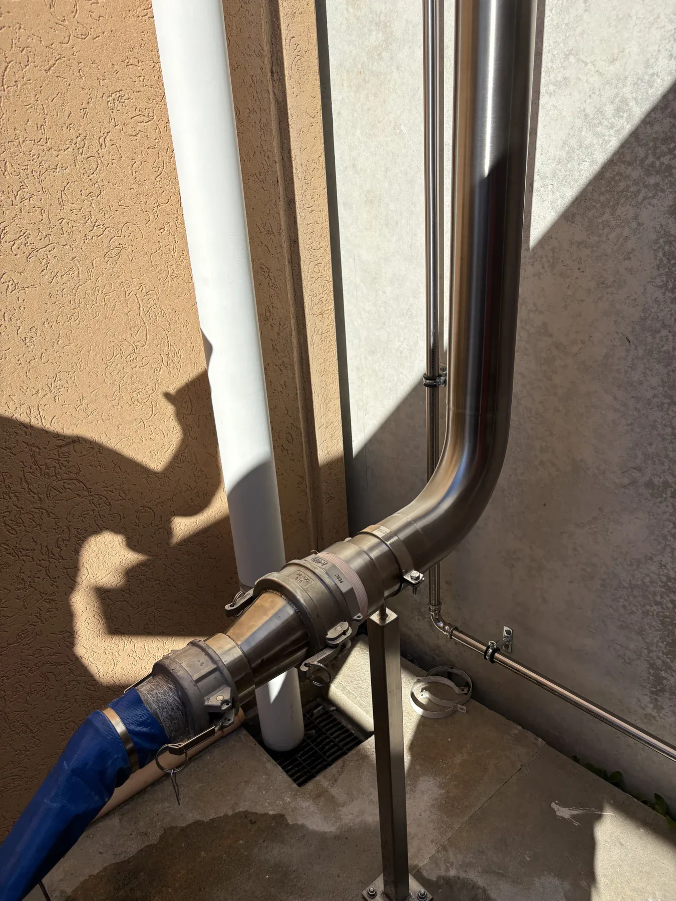 316 stainless process-line fabrication for an industrial processing facility